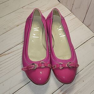 AGL ATTILIO GUISTI LEOMBRUNI 35 EU 5 US Ballet Flats Fuchsia Pink Leather ITALY